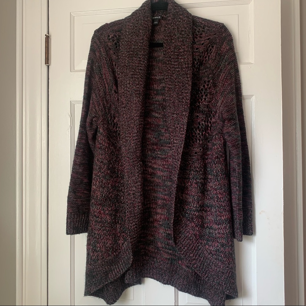 Torrid Duster Sweater Jacket Multi-color 2 2x